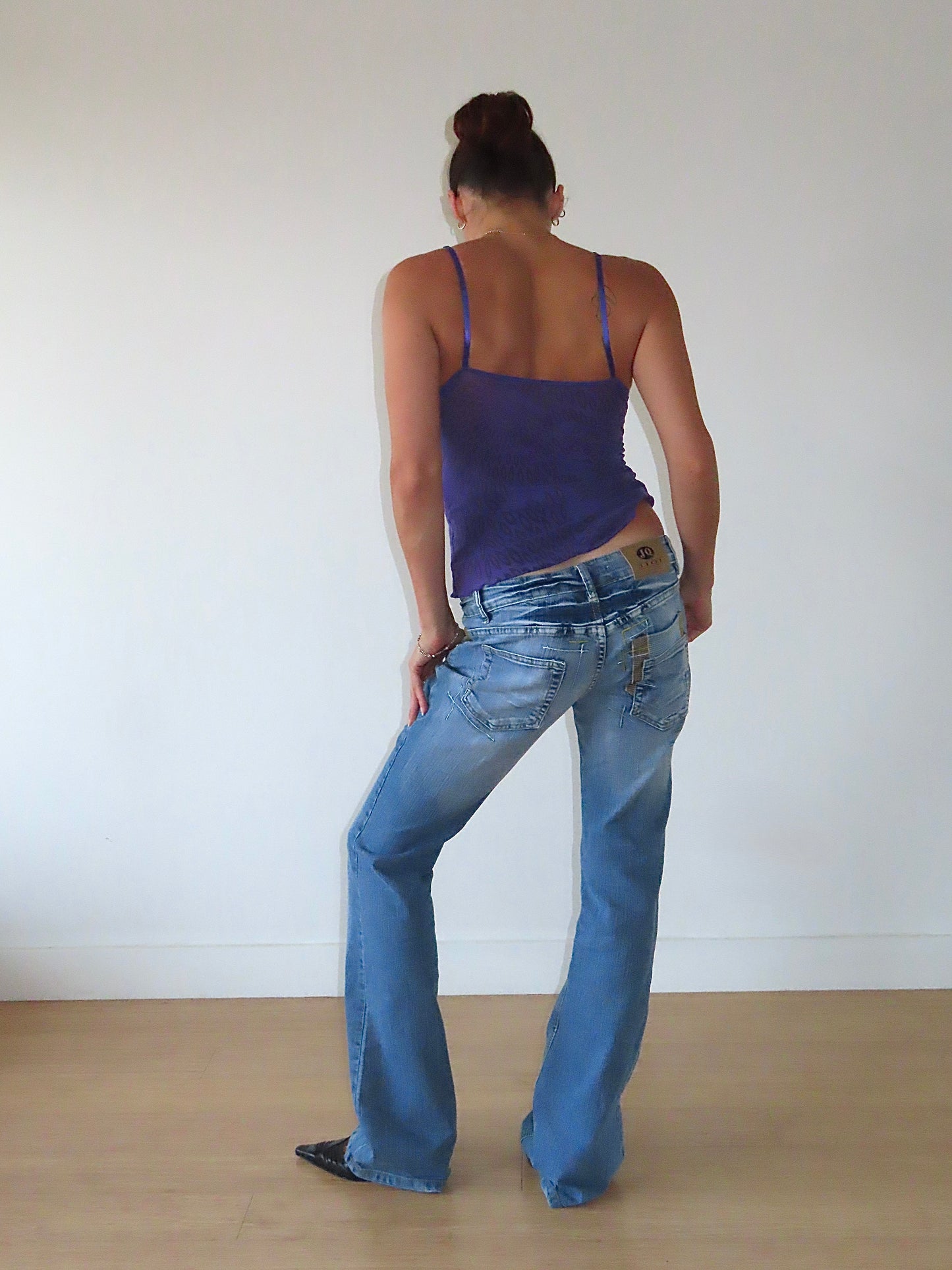 VINTAGE JIQI LOW RISE BOOTCUT JEANS / SIZE 38