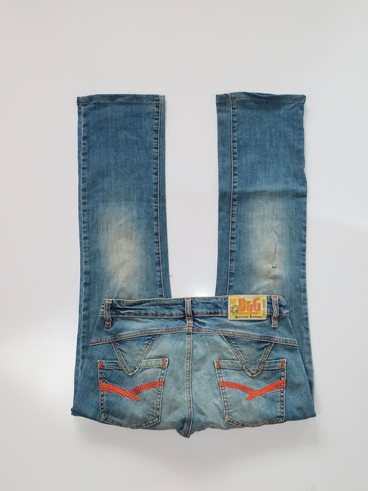DOLCE & GABBANA 00S STRAIGHT LEG LOW RISE DENIM JEANS  / IT. 32