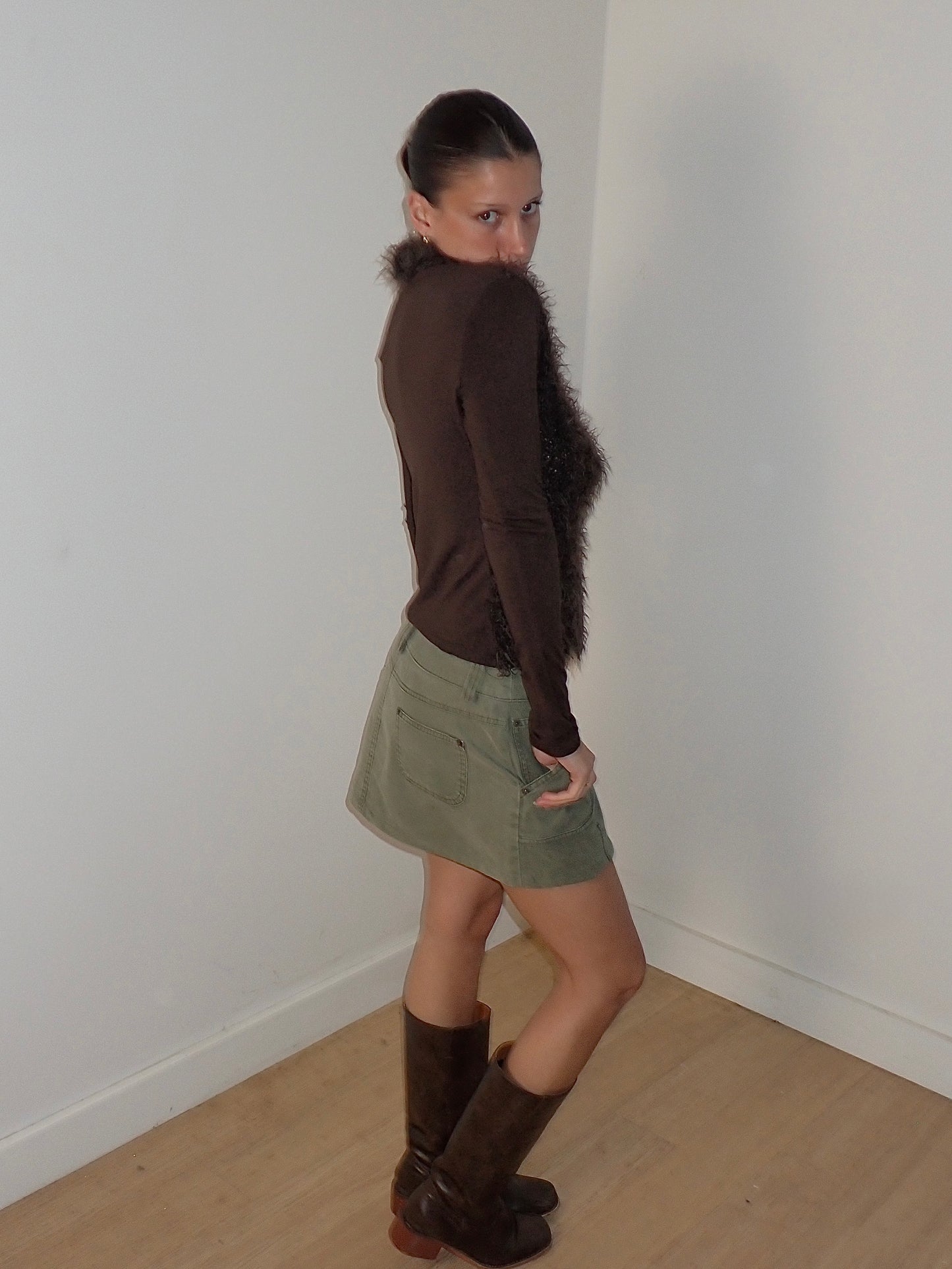 SHAGGY FAUX FUR LONG SLEEVE / EST. SMALL