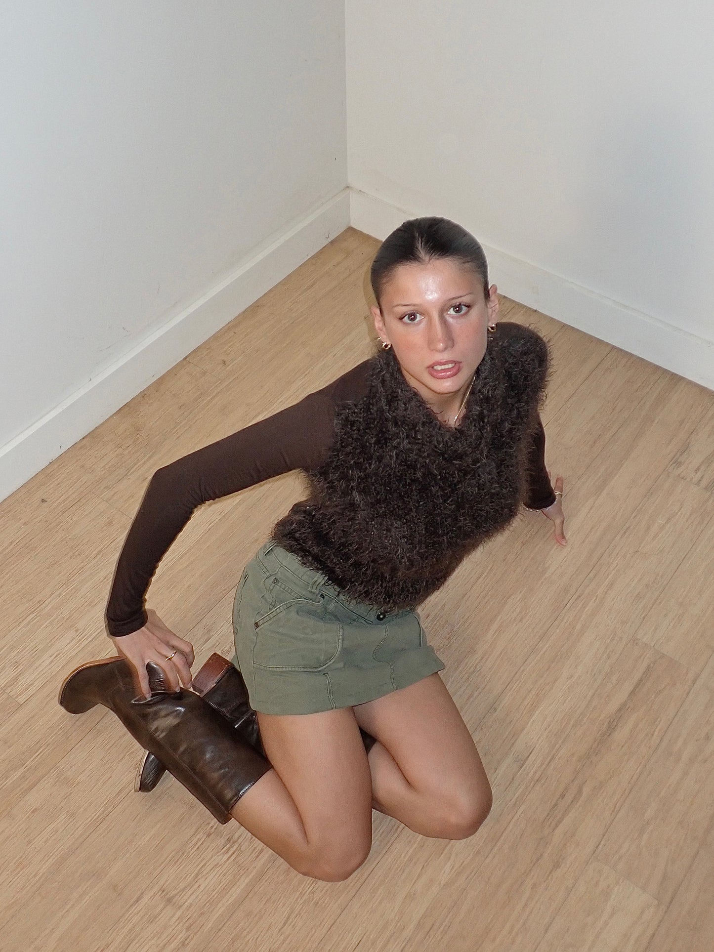 SHAGGY FAUX FUR LONG SLEEVE / EST. SMALL