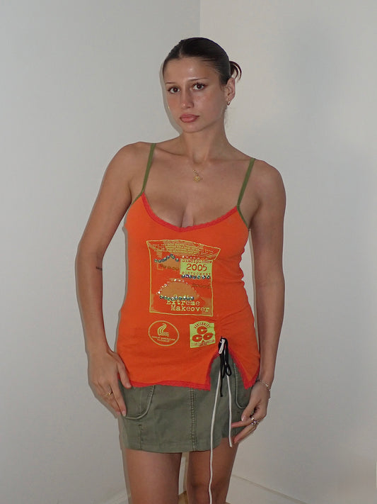 FRUIT OF THE LOOM ORANGE CAMI / LARGE