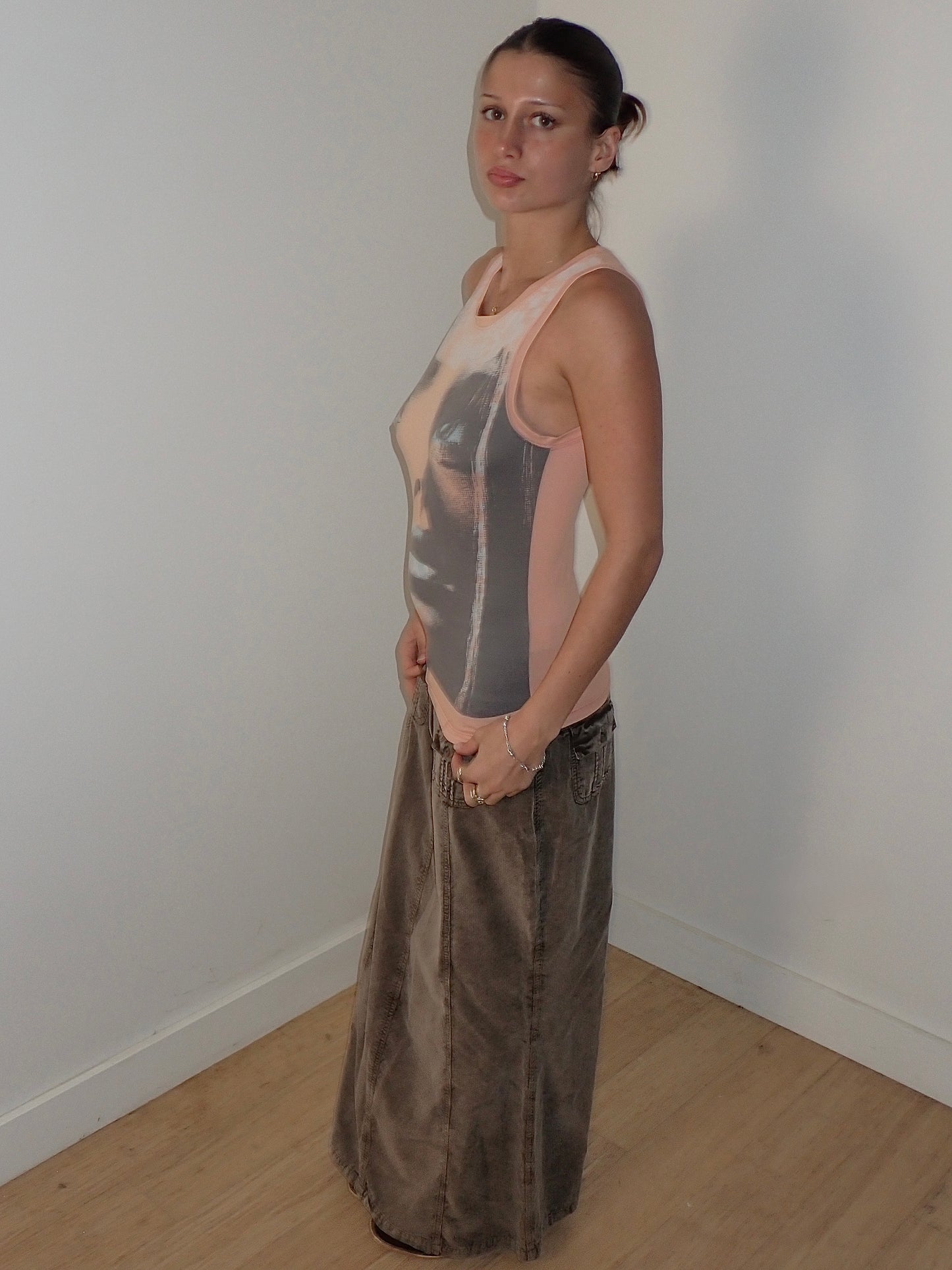 DIESEL PRINTED FACE TANK TOP / SMALL